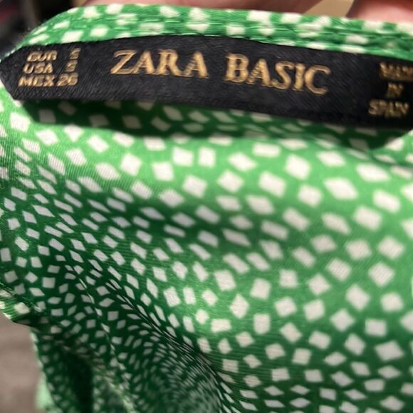 Zara Basic - Dress - Green and White - S - Picture 4 of 4